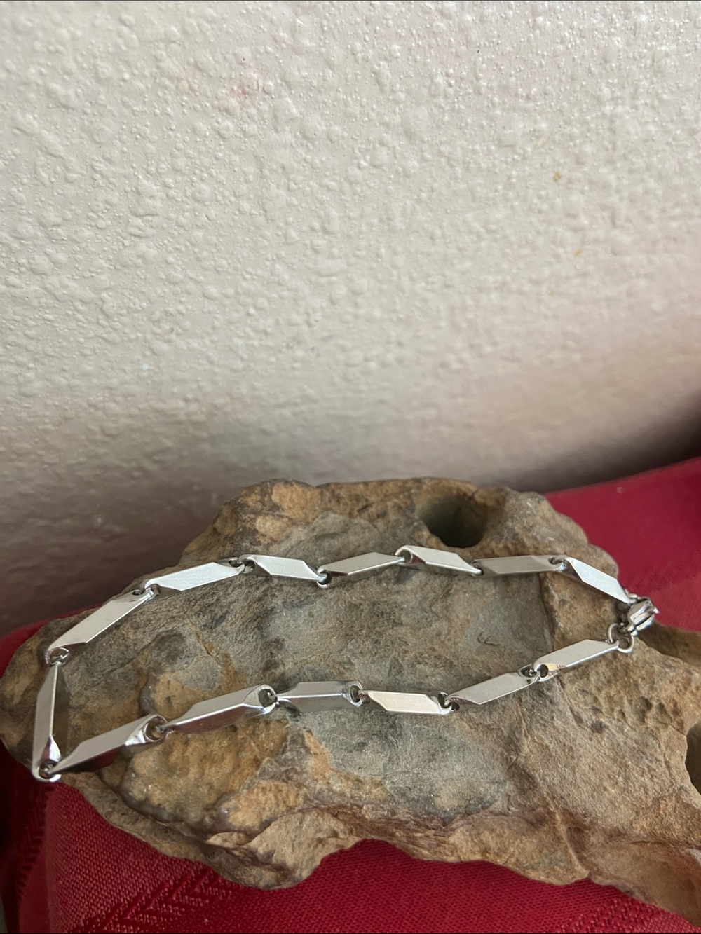 5/$10❤️❤️❤️NEW Silver Tone Zinc Alloy Geometric Link Bracelet
